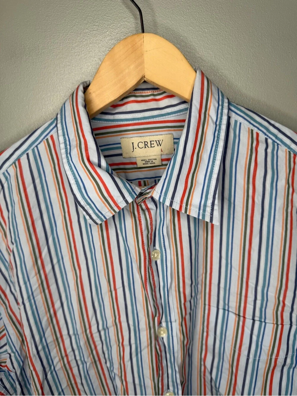 J. Crew Vintage Multicolor Stripe Button Down Shirt Preppy